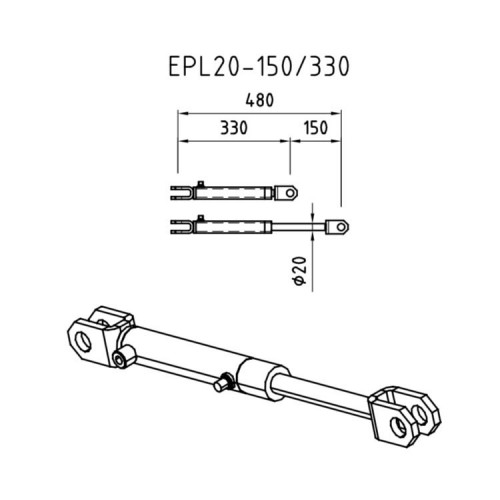 HORMANN 307392 Цилиндр аппарели HORMANN 307392 Цилиндр аппарели