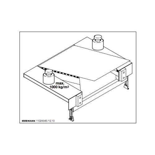 HORMANN 310089 Наклейка «макс. 1000 кг»